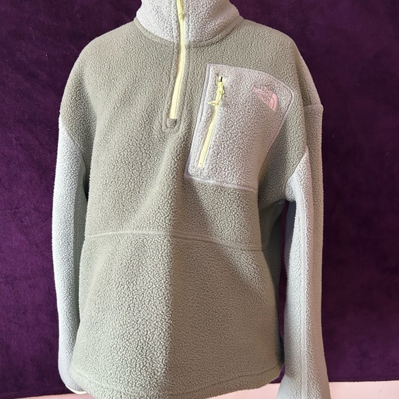 The North Face Sweaters - The North Face Sage Green Fleece Jacket